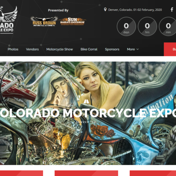 Colorado Motorcycle Expo Website 2020
