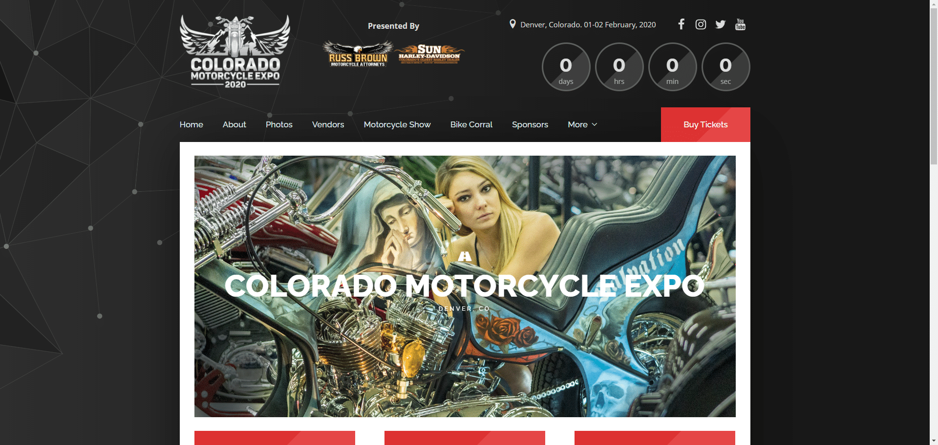 Colorado Motorcycle Expo Website 2020